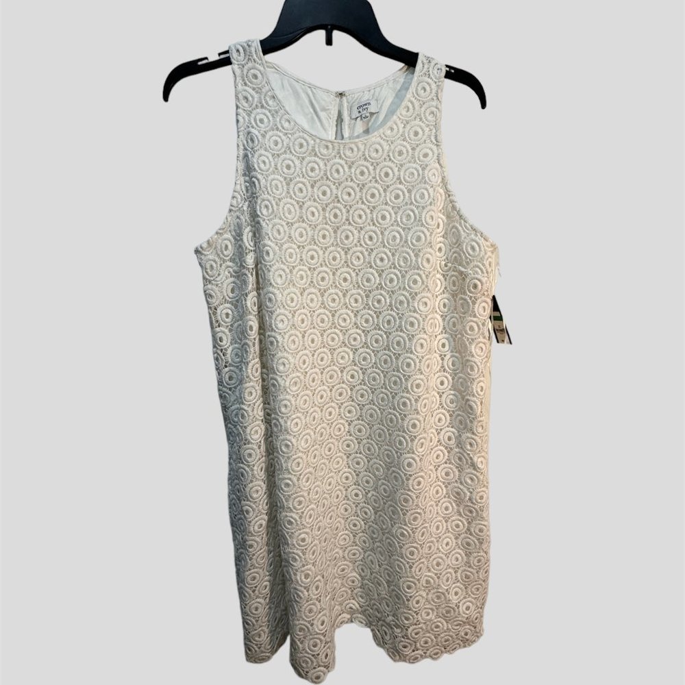 Crown & Ivy NWT white lace dress size large